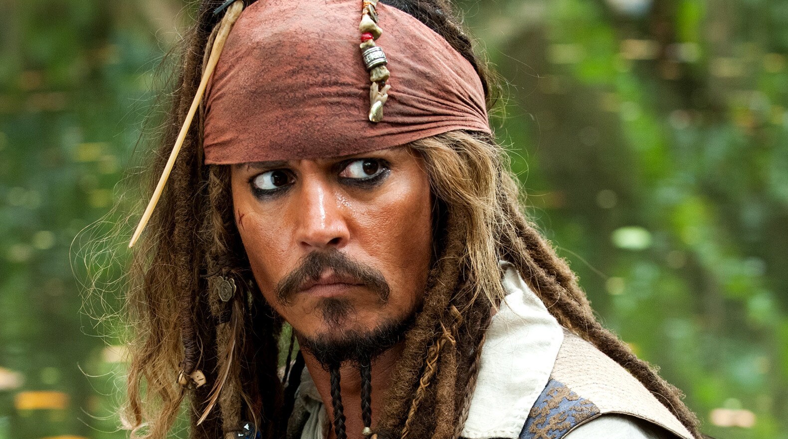 Johnny Depp as Captain Jack Sparrow from Pirates of the Caribbean